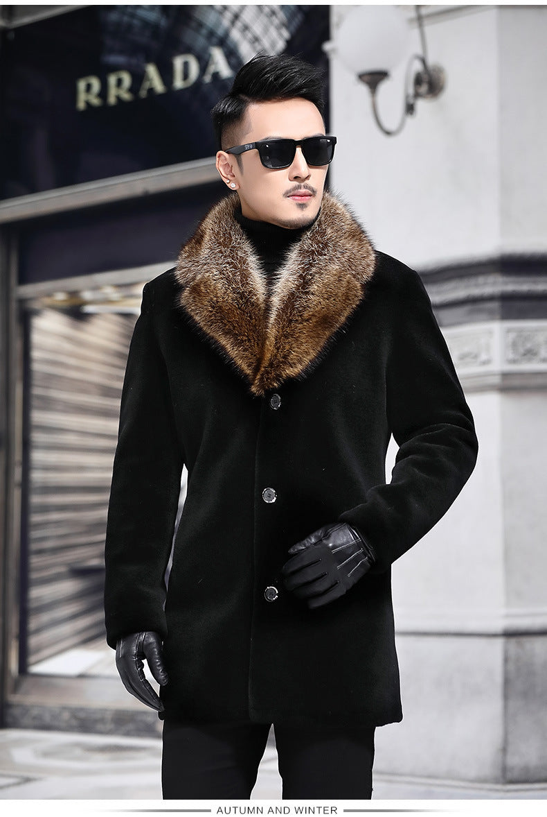 Thickened Mid-length Woolen Coat