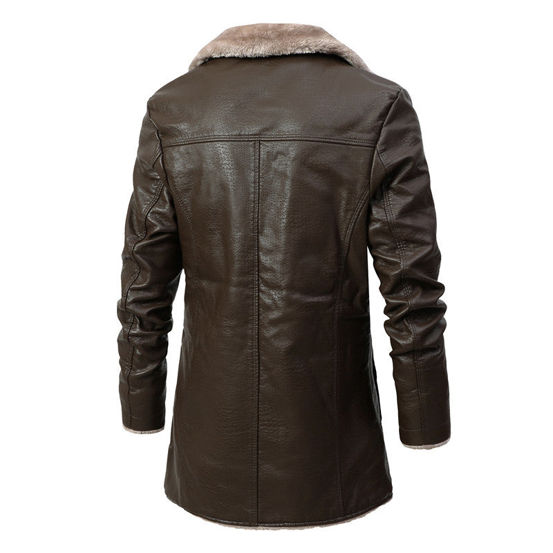 Leather Fur Fleece Jacket