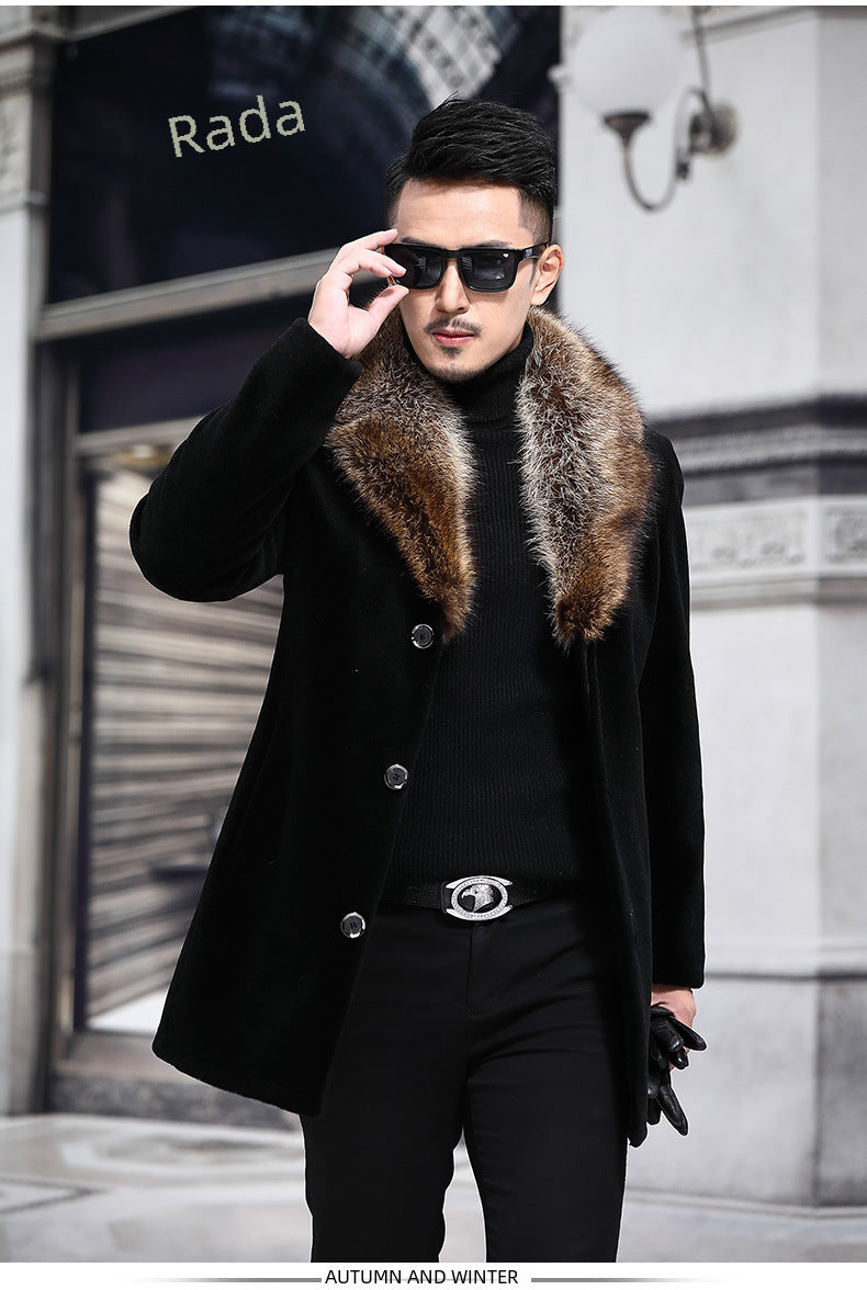 Thickened Mid-length Woolen Coat