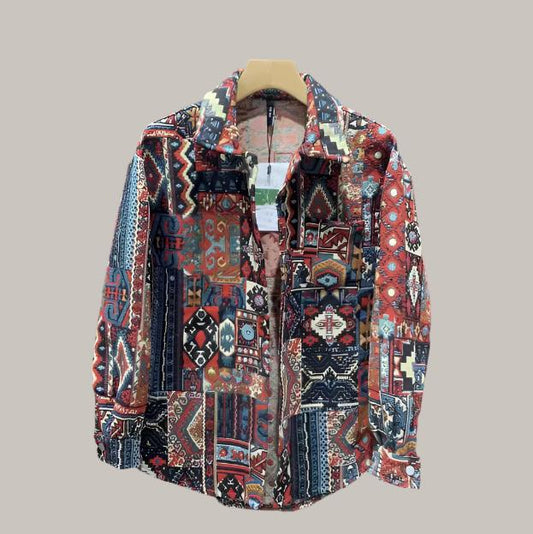 Ethnic Style Printed Coat