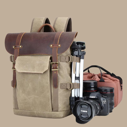 Retro Style Digital Camera Backpack