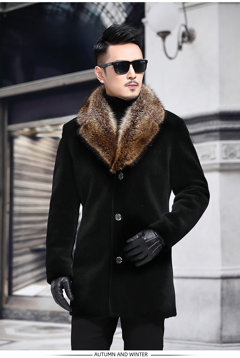 Thickened Mid-length Woolen Coat