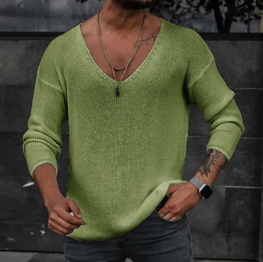 Long Sleeve V-neck Knitwear